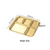 Set of 4 Golden 5-Grid BBQ Grill Plates
