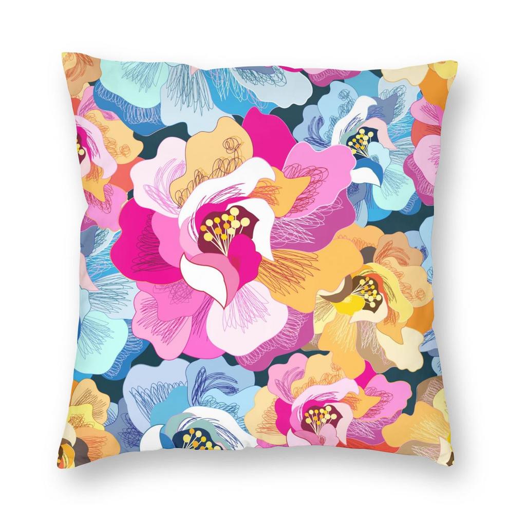 Simple Geometric Short Pillowcase Home Decoration Sofa  Car Office Cushion Cover