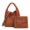 Hand-woven Women's Bag Summer Solid Color Portable 2 Set Casual Retro Shoulder Messenger Bag