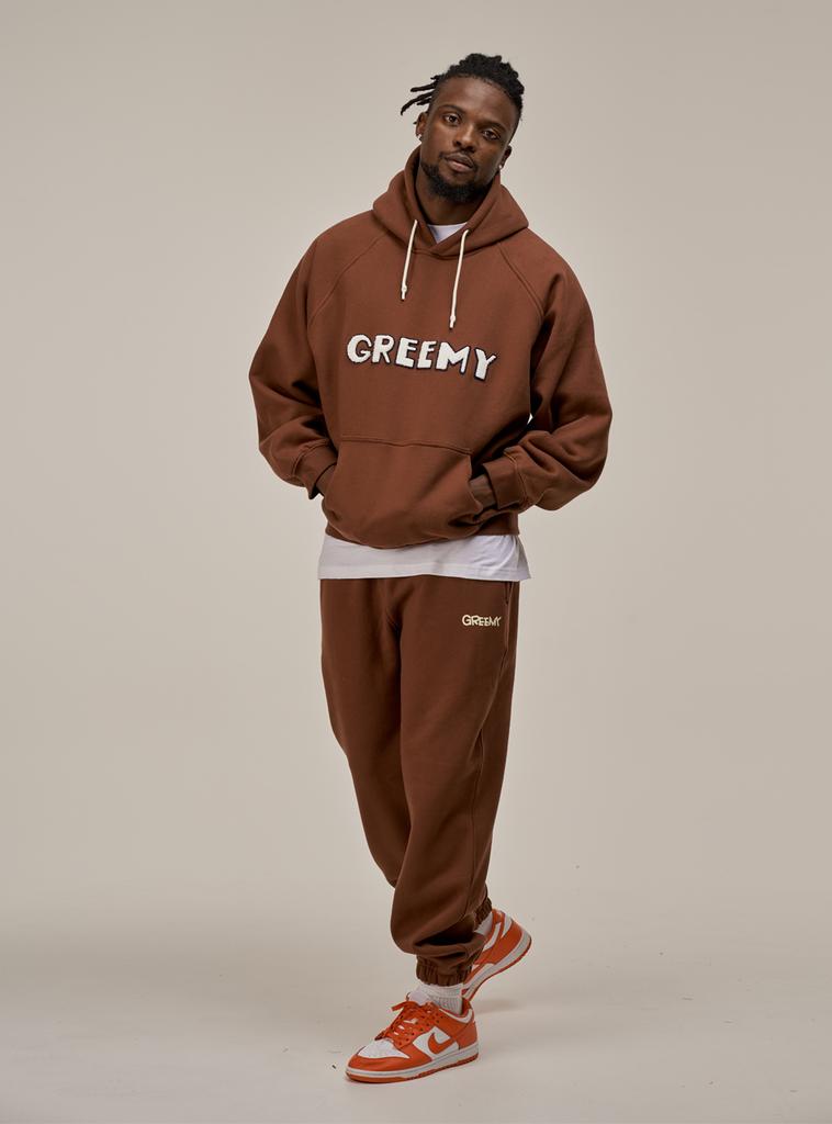 GREEMY New Small Logo Jogger Pants(Brown)