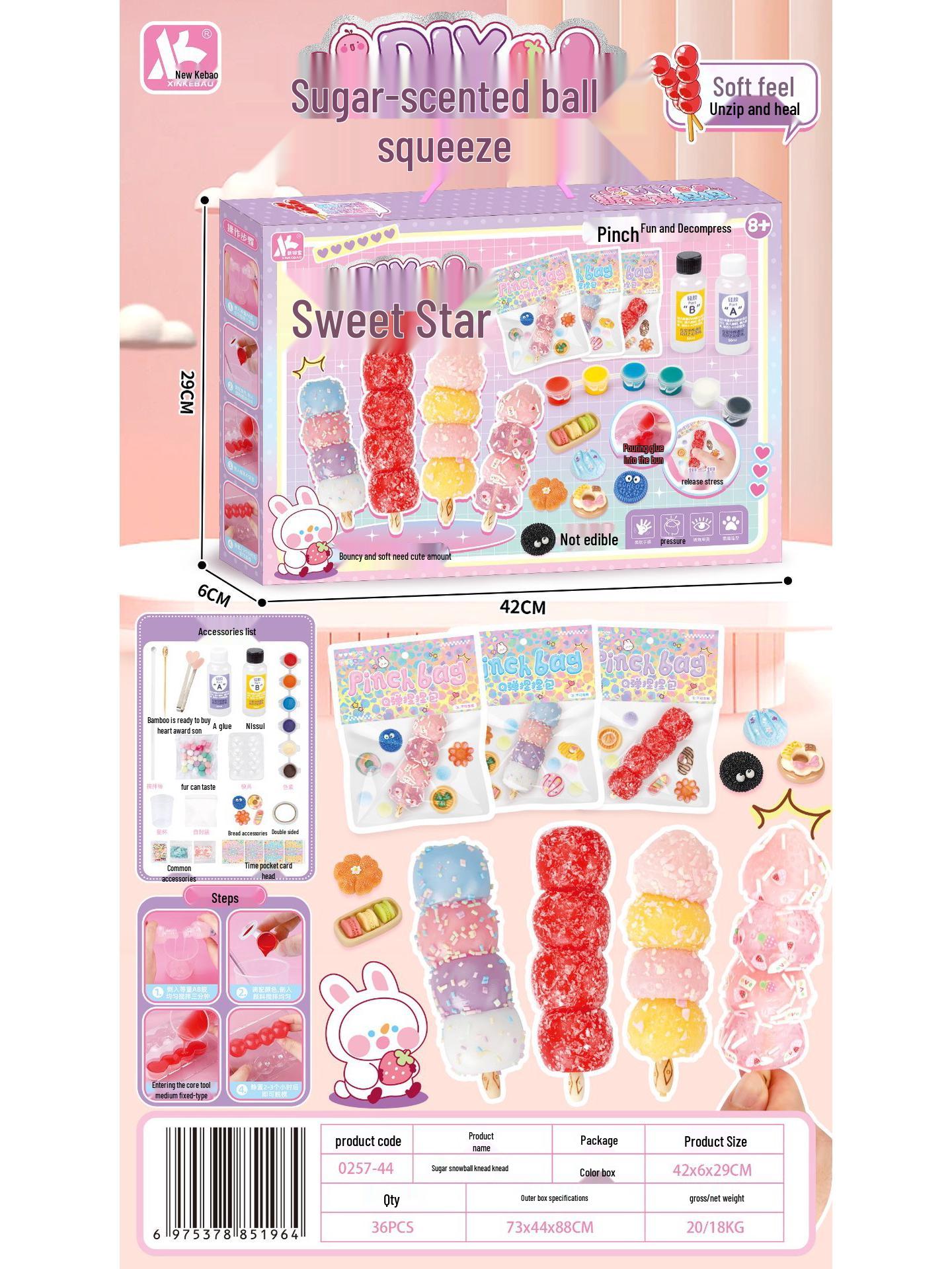 

DIY Sugar-Coated Hawthorn Balls Pinching Toy: Handmade Stress Relief for Kids