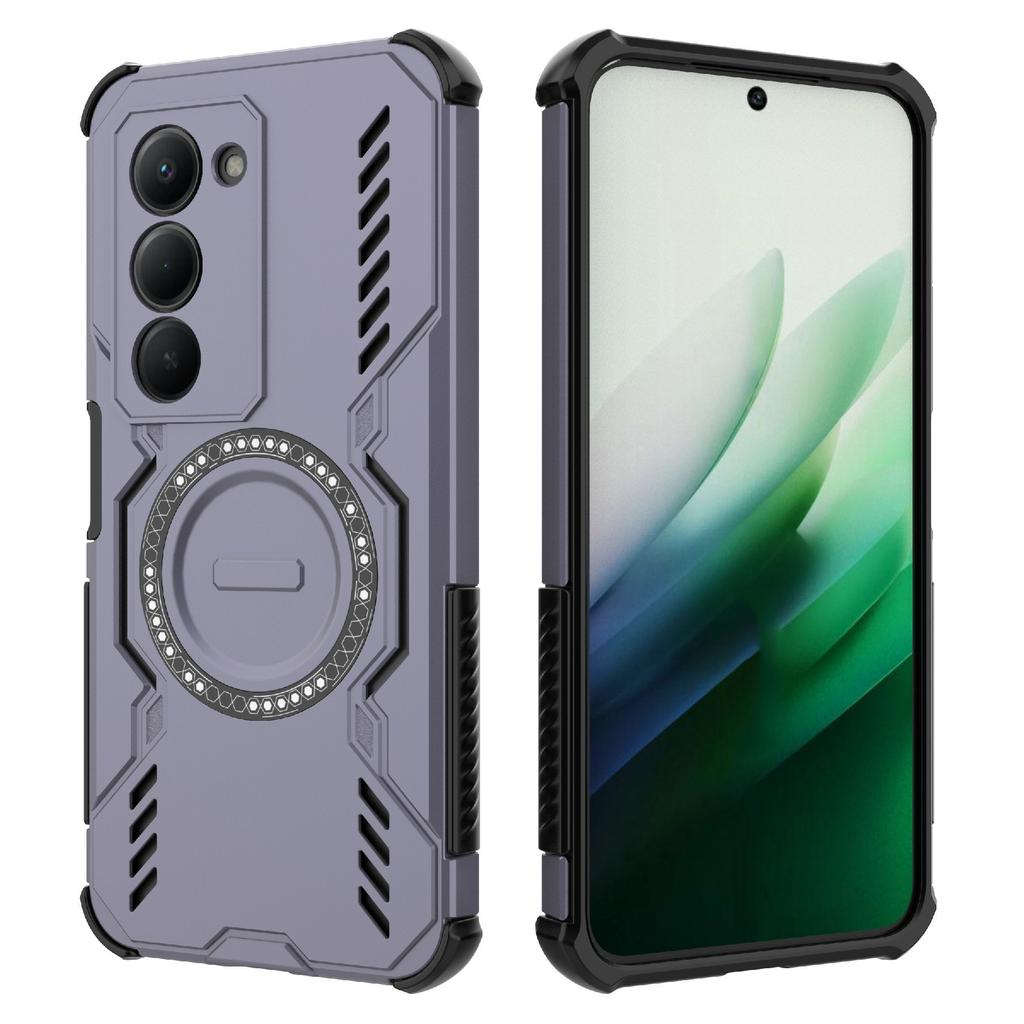 Für Xiaomi Redmi 15 5G (Global) (169mm) Magnetische Hülle Schmetterlings-Rüstung Hohl Wärmeableitung PC + TPU Handyhülle