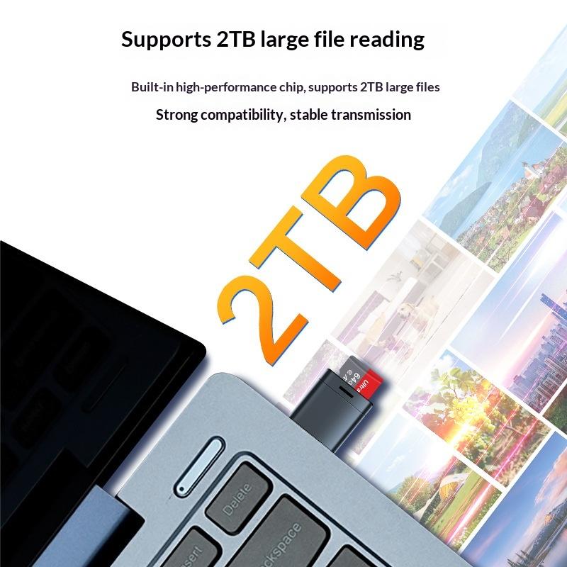 1/5Pcs Portable Memory Card Reader Adapter Usb2.0 Mini Tf Card High Speed Memory Card Reader With Tf Card Slot Maxcompatible 2Tb