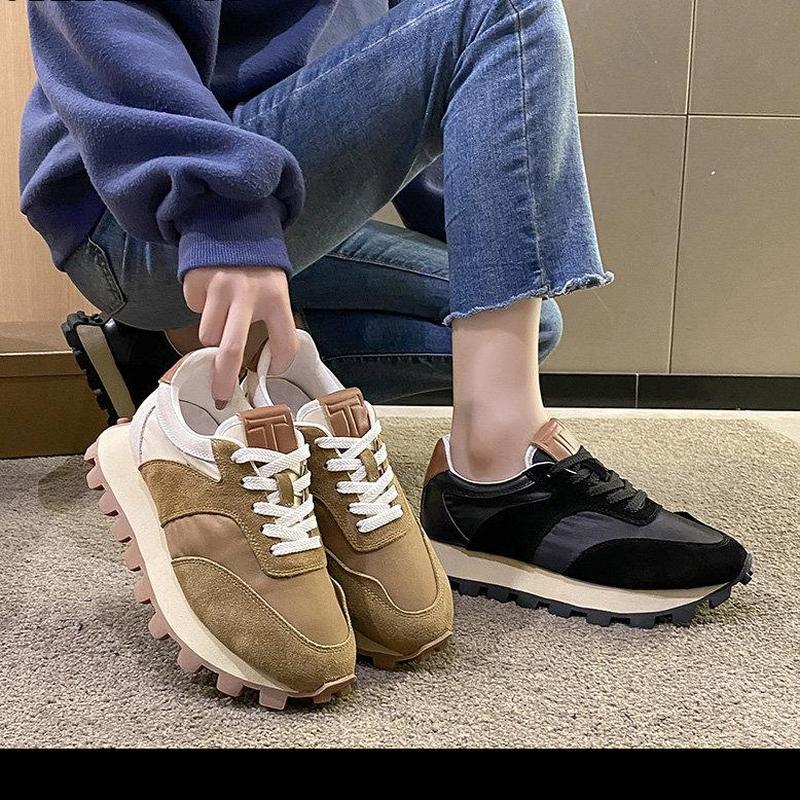 Femei Adidași Dad Chunky Antiderapanți Femei Pantofi Sport Platformă Negru Exterior Mers Tenis Pantofi Vulcanizați Femei Iarnă