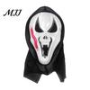 Maschera Fantasma Divertente per Scherzi di Halloween, Maschera Urlante Horror con Cappuccio Accessorio per Costume Casa Infestata, Spaventosa per Feste Cosplay,
