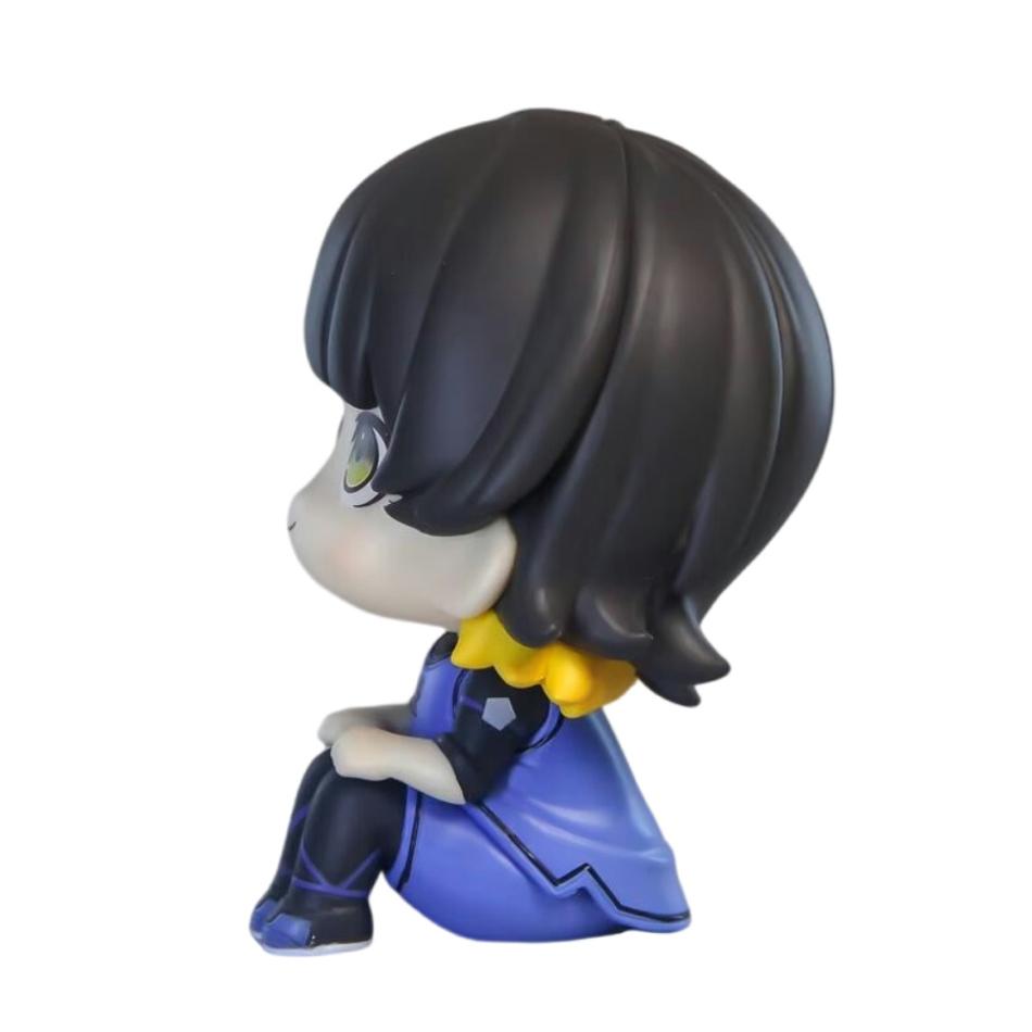 12cm BLUE LOCK Anime Figure Isagi Yoichi Feng Lehui Q Version Action Figure Statue Collection Ornaments PVC Model DOLL Gift Toys