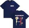 Trendige Grafik Radiohead The Bends Beidseitiger Druck Kurzarm T-Shirt Herren Damen Gothic T-Shirt Oversized Baumwolle Lässige T-Shirts