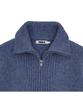 MEA Alpaca High Neck Knit Zip [Melange Blue]