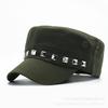 New Rivet Flat Top Cap Men's Casual Breathable Spring and Summer Baseball Cap Middle-aged and Elderly Flat Top Hat Sunshade
