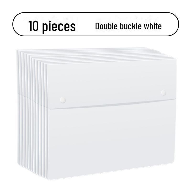 A4 Thickened PP Snap Button File Bag for Documents and Policies