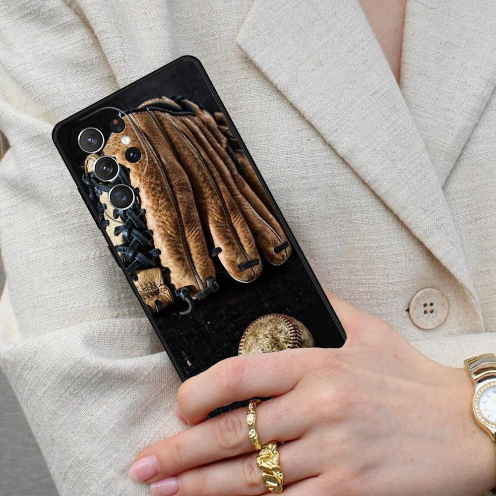 Baseball Texture Image Cell Phone Case for Samsung Galaxy S26 Ultra S25 S24 S23 S22 S21 S20 Note10 Cover