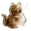 Magnetic Cat Whiskers Holder Transparent Cute Pet Fur Storage Refrigerator Magnet with Mini Vase for Personalized Home Style