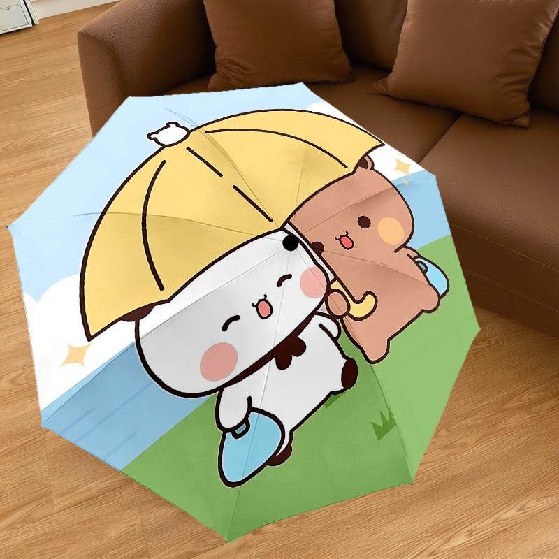 1PC Bear Umbrella Umbrella-8-Rib Reinforced Portable Folding Travel Suitable for All Seasons Outdoor Daily Use-H0323