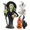 Halloween Resin Sculpture Spooky Witch Black Cat Pumpkin Ghost Horror Resin Figurines Table Centerpiece Halloween Decoration