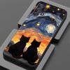 Cat Van Gogh Starry Sky For Samsung Galaxy A55 Case A54 A52S A53 5G A51 A34 A35 A33 A32 A50 A72 A71 A30 A7 2018 Cases Soft Cover