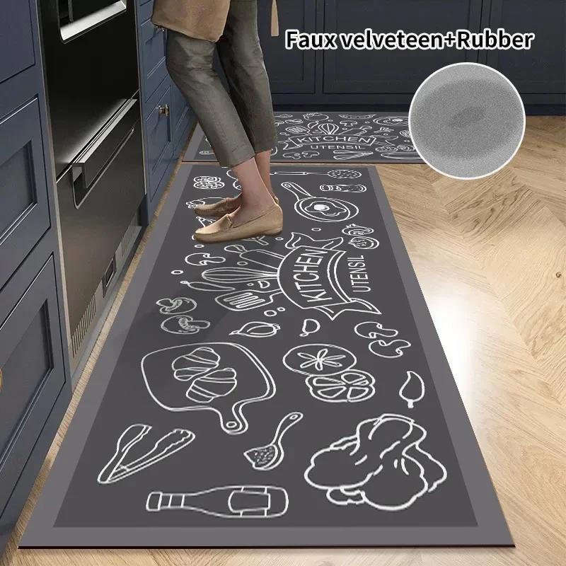 Super Absorbent Kitchen Mat Anti Slip Diatomite Mud Foof Pad Home Decor Carpet Quick Drying Doormats Anti Oil Stain Floor Mats