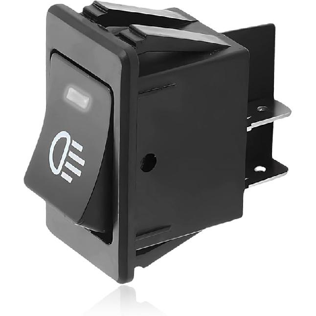 Fog Light Toggle Rocker Switch, 12V 35A 4 Pin SPST ON Off LED Fog Light Rocker Switches, Universal Automotive Rear Front Fog Lamp Toggle Switch for