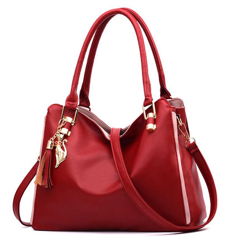 Duża Torba Skórzana o Dużej Pojemności Dla Kobiet Prosta Temperamentna Torebka Frędzel Torby Crossbody Torby na Ramię KTY