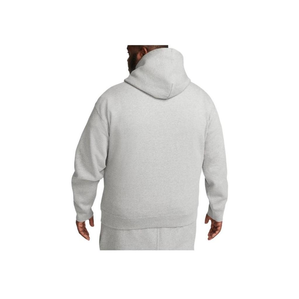 Nike Solo Swoosh Men's Fleece Pullover Hoodie Dark Grey Heather DX1355-063