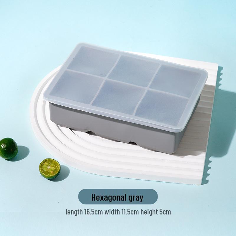 Square Silicone Ice Cube Tray with Lid - Small, Food-Grade Kitchen Ice Mold