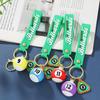 Creative Billiard Pool Keychain Table Ball Key Ring Lucky Black Key Chain 25Mm Resin Ball Jewelry Gift