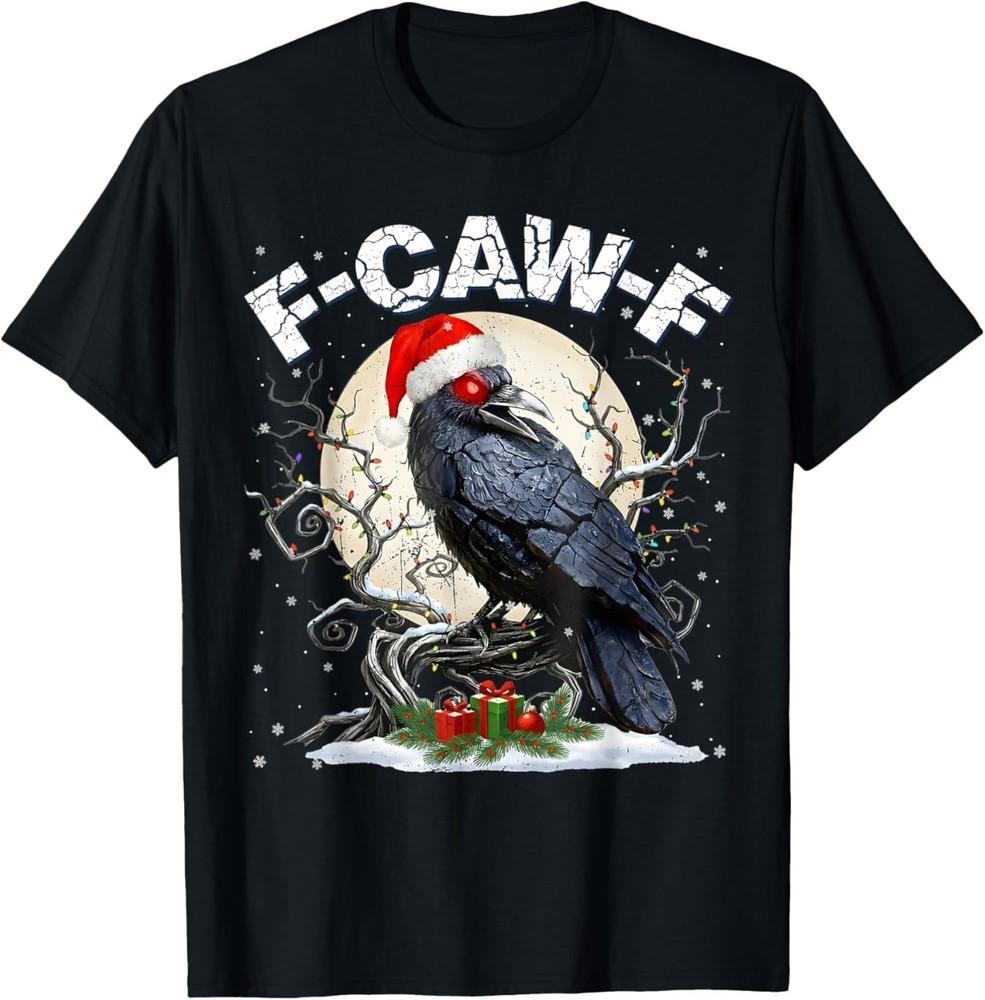 

Funny Vintage Crow Santa Hat Pjs Pajamas Christmas Xmas Men T-Shirt 4XL