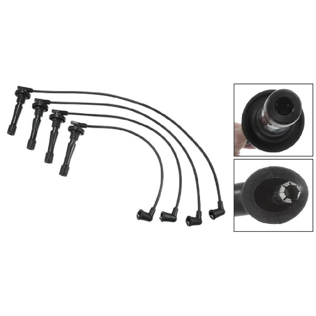 UXCELL 4pcs Car Spark Plug Coil Wires Ignition Coil Harness Cable 7mm Fit for Honda CR-V 1997-2001 L4 2.0L
