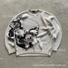 Dark Streetwear Skull Knit Sweater 26 Styles Unisex Casual Pullover Men Women