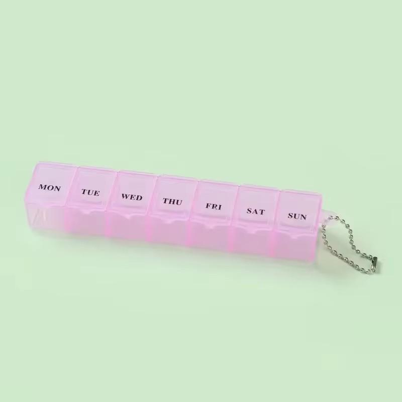 

Fashion 7 Day Pill Box Organizer Case Portable 2 Times A Day Vitamin Tablet 14 Grids Large Storage Travel for Medicine Fish Oils