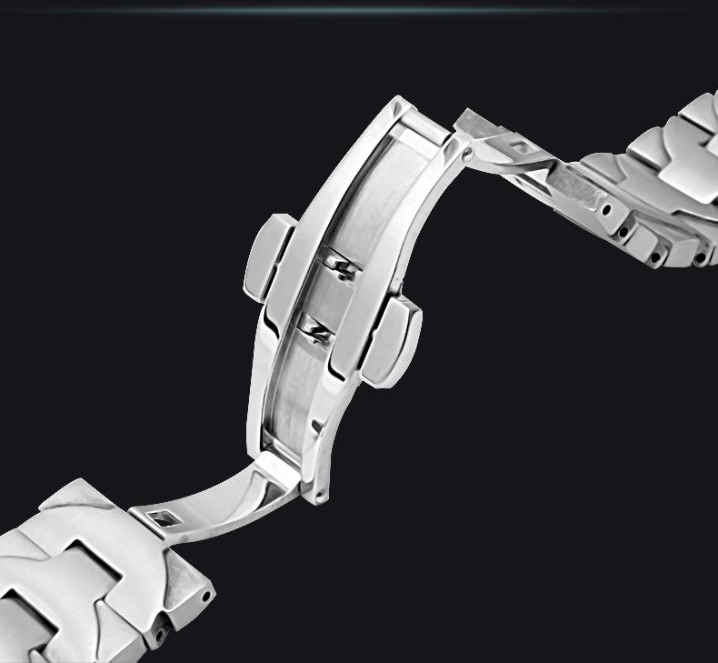 Panerai Watch Strap: Stainless Steel Butterfly Buckle for PAM441/111 and Fat Sea 0359/312.