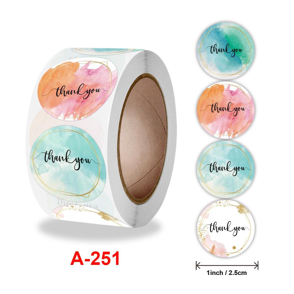 500 pcs/roll 1inch White DIY Handmade with Love Label Wedding Adhesive Stickers Party Gift Decoration Handmade Stationery Sticker