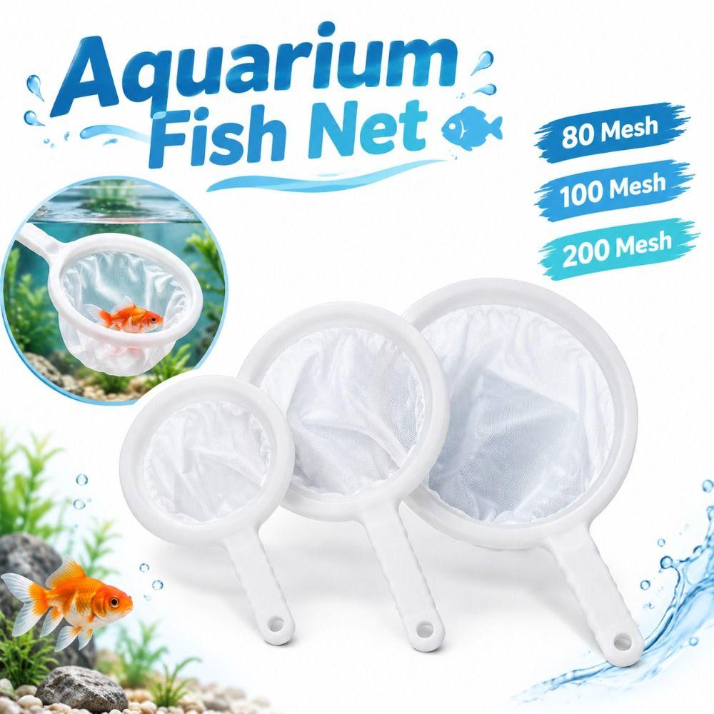Plastic Frame Fish Tank Net Long Handle Aquarium Strainer New Shrimp Net Shrimp Catching