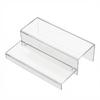 Acrylic 2 Tier Wine Rack Display Stand for Liquor Bottles Whiskey Perfume Cakes Bar Organizer Transparent Shelf