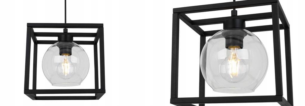 HANGING LAMP CAGE ELEGANT GLASS BALL