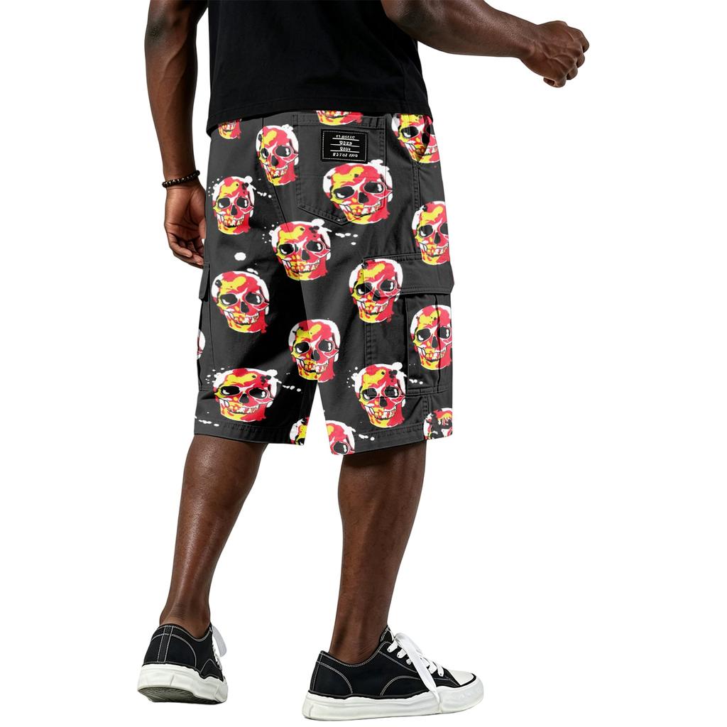 Men's Casual Drawstring Shorts with 5-Inch Inseam and Multi-Pockets