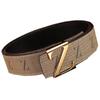 First Layer Cowhide Alloy Smooth Buckle Belt Business Leisure Style Belt Letter Simple Belt