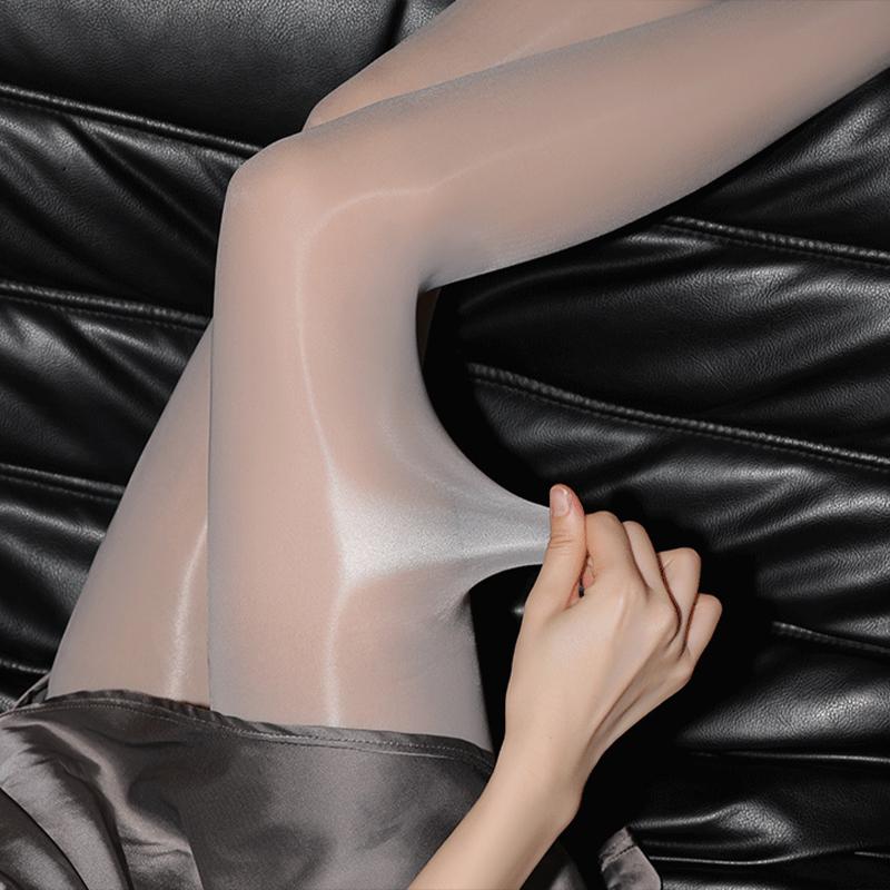 Sexy Black Pantyhose Summer Water Light Socks Oil Bright Black Silk Pantyhose Aurora Leg Beauty Stockings