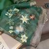 Solid Silk Women Scarf Winter Warm Wool Shawls Lady Wraps Bufanda Floral Pashmina Luxury Embroidery Warn Scarves 2023 New