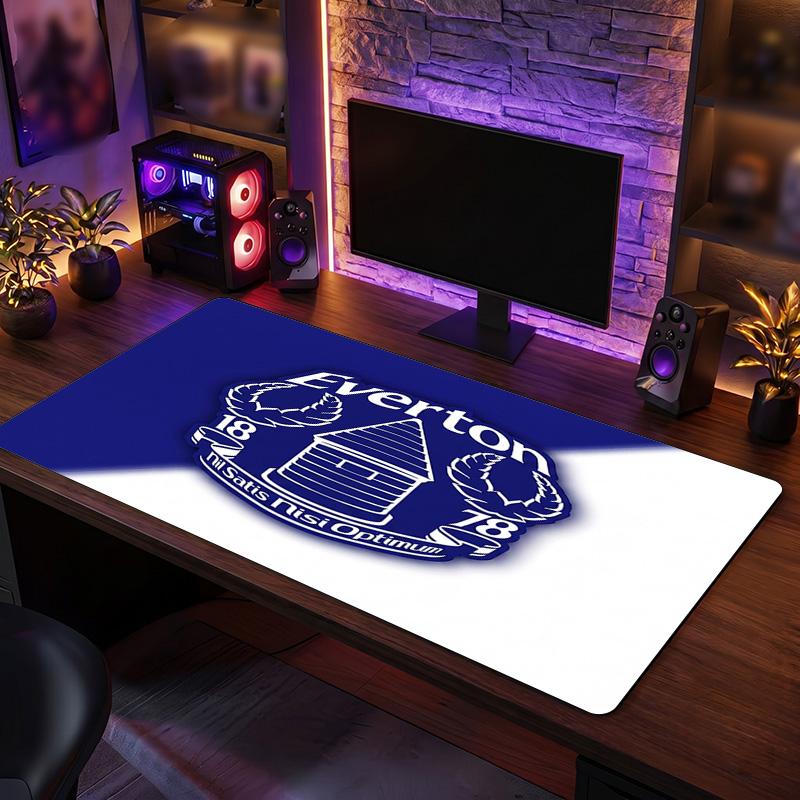 Everton Fußball Druck Großes Mauspadd, Rutschfeste Erweiterte Gaming Schreibtischmatte für Büro Zuhause