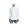 Adidas Logo Print Zip-Up Hoodie Men Jackets White HT6459