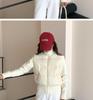 Korean Style Women's Knitted Patchwork Down Vest - Petite Short 90% White Duck Down Outerwear for 2025 Autumn/Winter