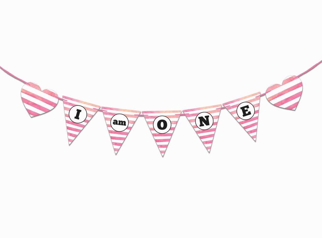 Inkdotpot Birthday Party Decorations Happy Birthday Party Garland Baby Girls Polka Dot Pennant Banner