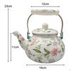 Enamel Tea Kettle Water Pitche Juice Jar Heat Resistant 2.5L Teapot Thickened for Home