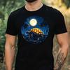 T-Shirt Herren Schildkröte Im Mondlicht Motiv Baumwolle Größe XS Bis 5XL