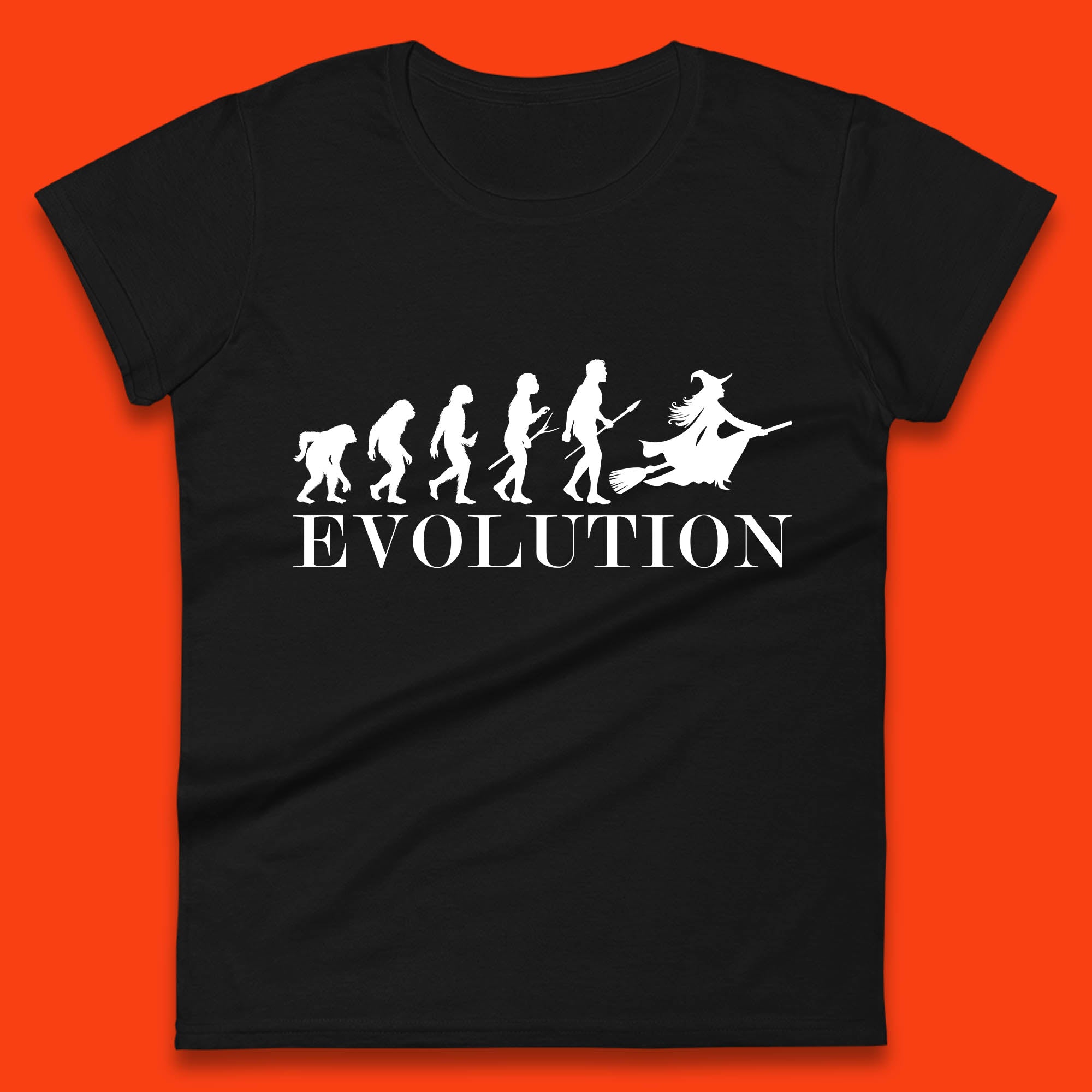 Witch Evolution Halloween Scary Spooky Witch Costume Womens Tee T Shirt Mens Tops Unisex Top L