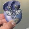 DIY Headphone Diameter Buckle Zircon Rotatable Headphone Decoration Clip Butterfly Pattern Easy To Install Earbud Accessories