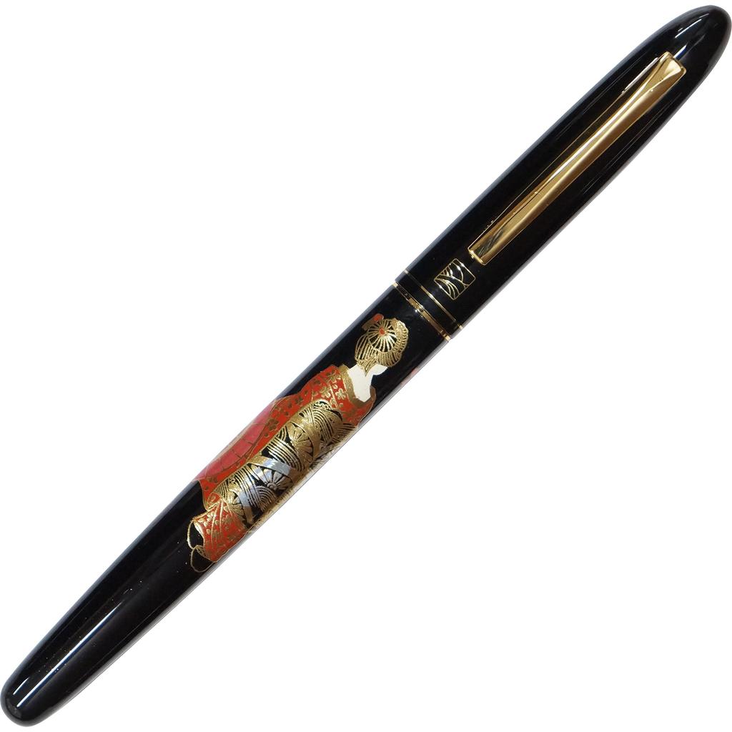 Kuretake Letter Pen Brush Kuretake Letter Pen Makie Monogatari Hana Black Barrel Pen, Maiko, ER186-111