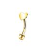 Stainless Steel Eyebrow Pins, Moon-shaped, Heart-shaped, Five-pointed Star-shaped Ear Bar Pins