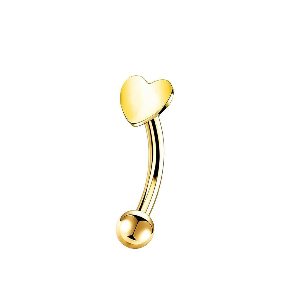 Stainless Steel Eyebrow Pins, Moon-shaped, Heart-shaped, Five-pointed Star-shaped Ear Bar Pins
