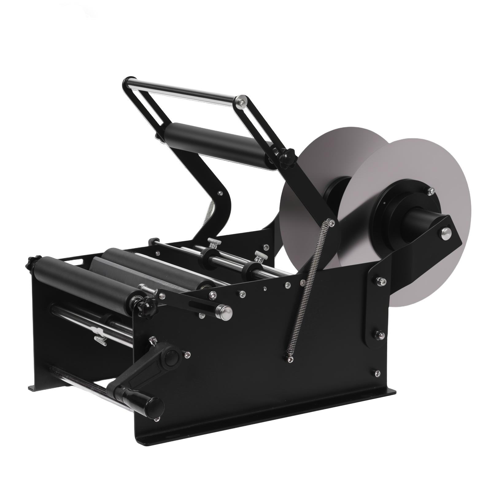 

Аппликатор этикеток для бутылок с ручкой Машина для нанесения маленьких этикеток Ручная этикетировочная машина для круглых стеклянных пластиковых металлических бутылок чёрный